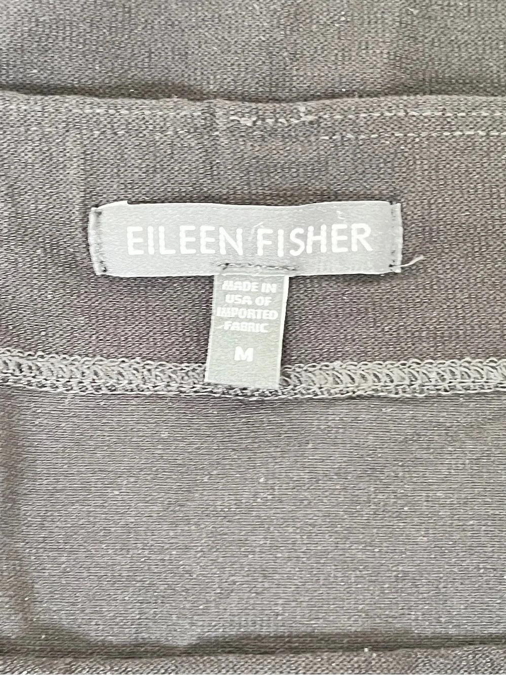 Eileen Fisher Black Stretch Crepe Skirt, Size M